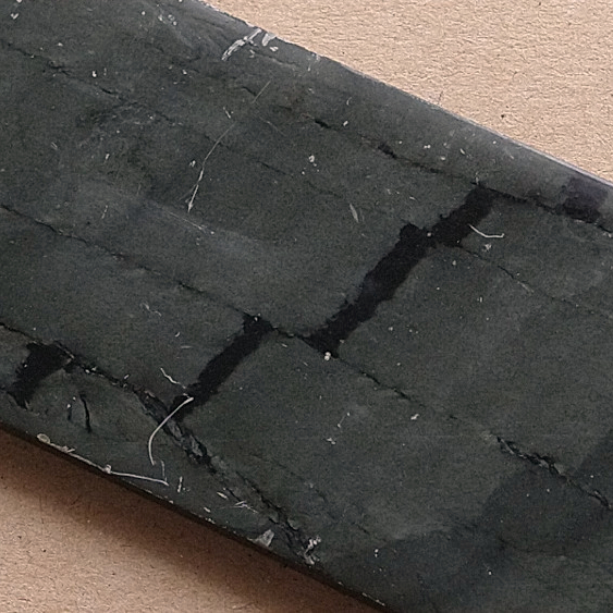 Closeup of slate influenced by tectonic plate interactions